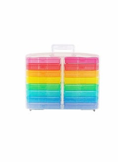 Y&D Transparent Photo Case 4" x 6" Box Storage - 16 Inner Keeper Organizer Cases Photos Containers for (Multi-Colored)  - Image 2