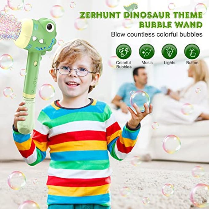Zerhunt Bubble Machine for Kids | Outdoor Toys for Toddlers Age 3-5 | Perfect as a Gift for Party Favors Birthdays Valentine Halloween and Christmas | Battery Operated Bubble Wand for Easy Outdoor Use - Image 2