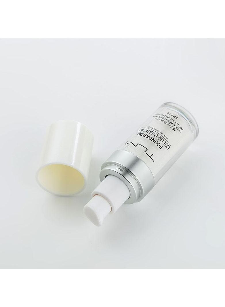 TLM كريم أساس تي إل إم، كريم أساس سائل متغير اللون لا تشوبه شائبة يخفي التجاعيد والخطوط، كريم أساس سائل يغطي العيوب، كريم أساس سائل كامل، ظل عالمي لجميع أنواع البشرة - Image 4