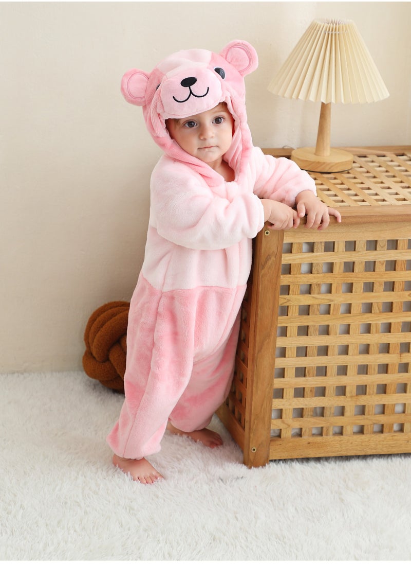 Loquat - Flannel Children's Climbing Clothes Baby Autumn Winter Long Sleeved Clothes Jumpsuit Newborn Cartoon Jumpsuit - Image 1