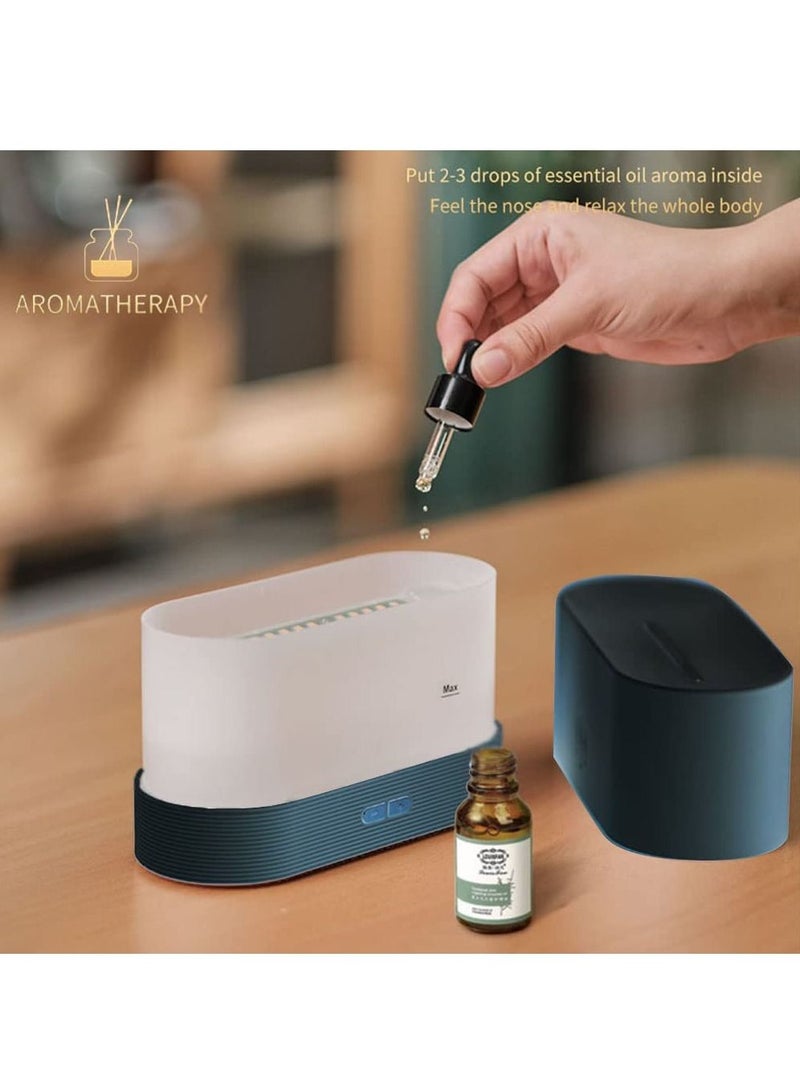 Y&D 7-Color Flame Fireplace Air Aroma Essential Oil Diffuser,USB Personal Desktop Noiseless Cool Mist Humidifier with Auto-Off Protection for Home,Office, Gift (WHITE) - Image 3