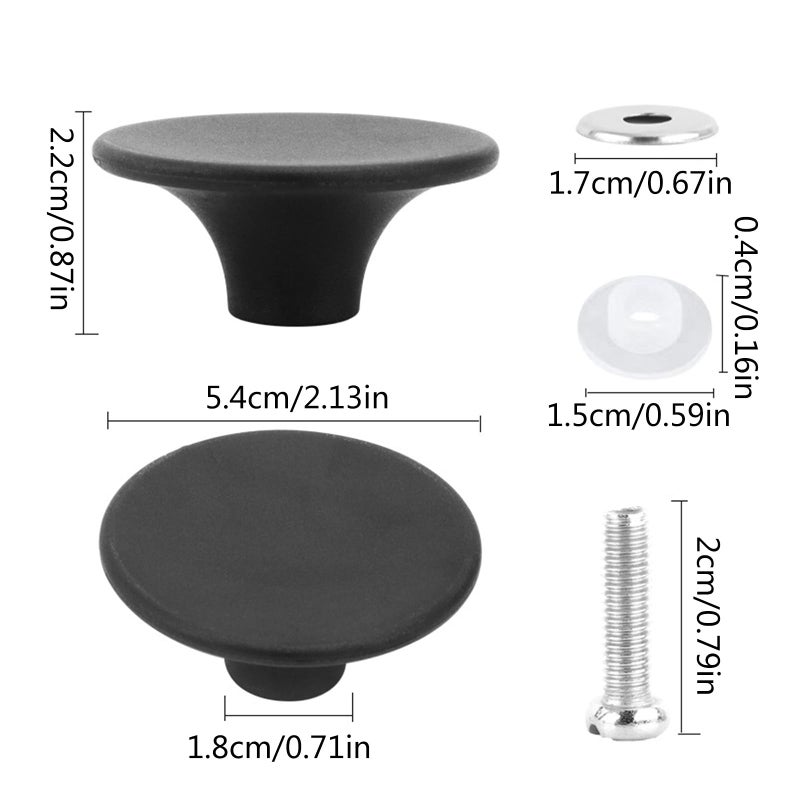 4 Pack Universal Pot Lid Knobs Replacement Handles For Cookware Covers Black - Image 4