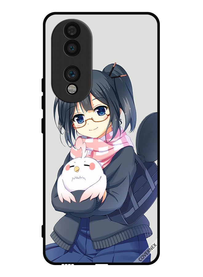 Covernex Protective Case Cover For Honor 70 Girl Holding Pet Art - Image 1