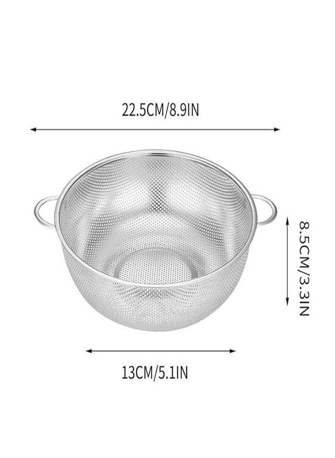 HDR MALL Sink Colander Strainer Round Drain Basket Stainless Steel Basket for Fruit Vegetable Washing (22 * 13 * 8CM) - Image 4