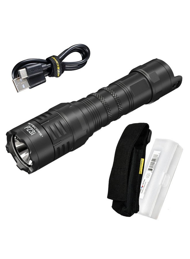 Nitecore P23i Tactical Flashlight, 3000 Lumen USB-C Rechargeable Long Throw Super Bright with Lumentac Organizer - Image 1
