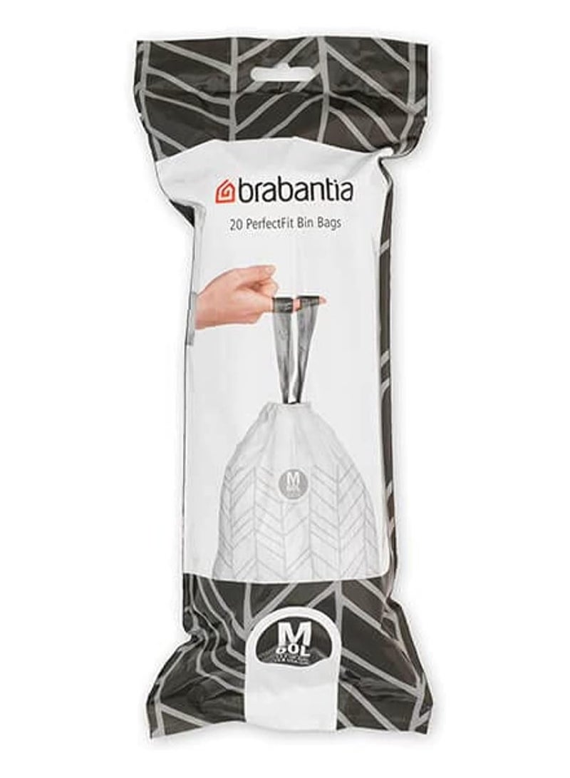 brabantia Brabantia Bin Bags M 60 liter 20 bags per roll  - Image 1