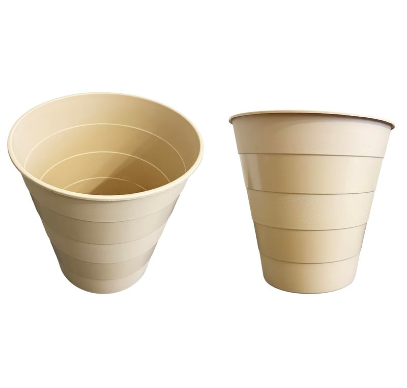 High End Durable Trash Basket, Multi Colours, Plastic 25 Liters Trash Bin With Rotating Lids & Without Ideal Garbage Bin For Reception, Bathroom, Kitchen & Office (Without Lid - Beige) - Image 4