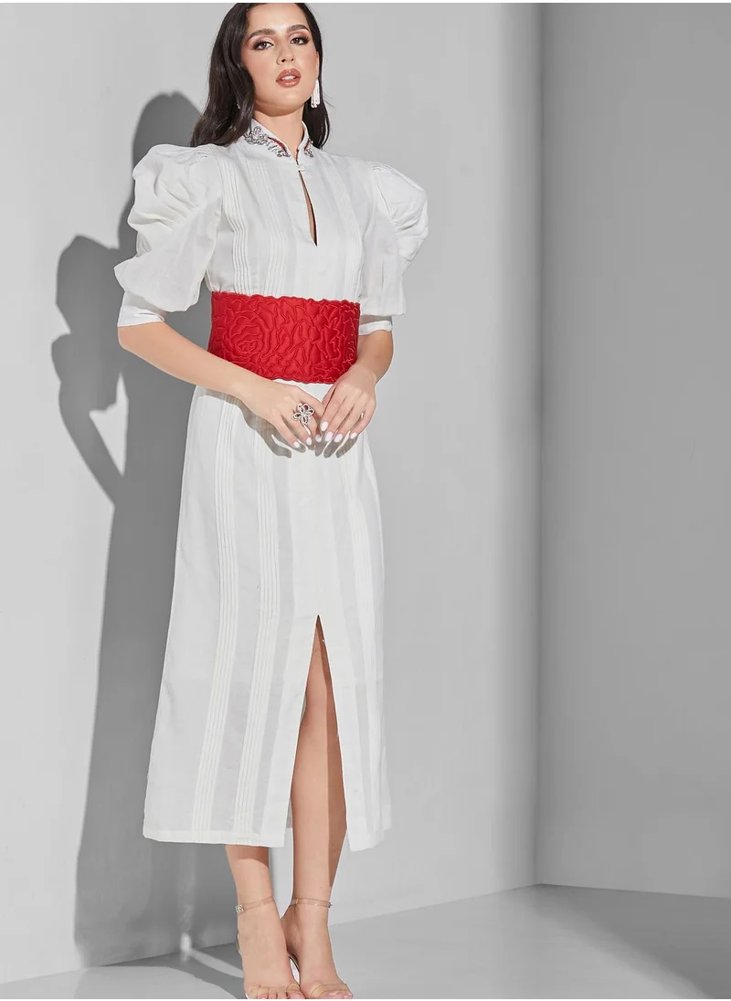 Threadz by Ajooni Puff Sleeve Dress