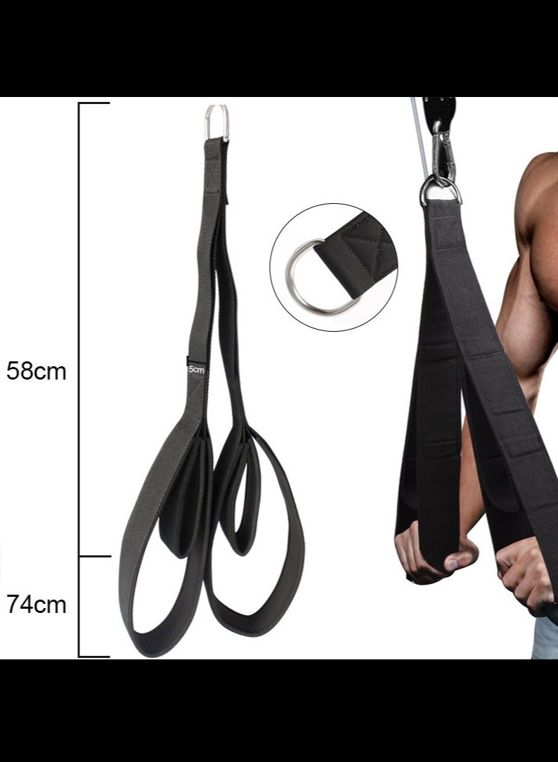 Generic Tricep Rope Cable Attachment,Two Size in One Extra Long Pull Down Rope,Triceps Extension Straps Gym Equipment, Home Workout Handles for Resistance Bands  - Image 4
