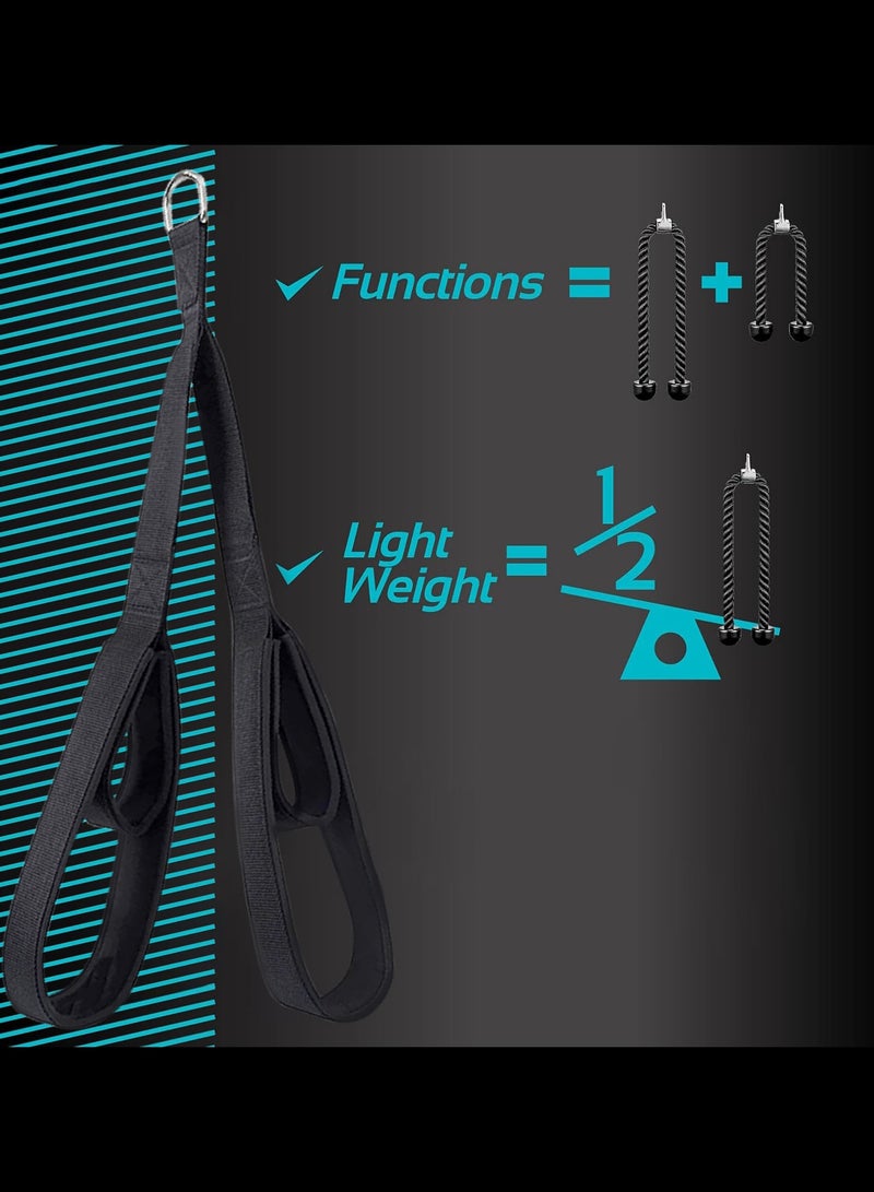 Generic Tricep Rope Cable Attachment,Two Size in One Extra Long Pull Down Rope,Triceps Extension Straps Gym Equipment, Home Workout Handles for Resistance Bands  - Image 5