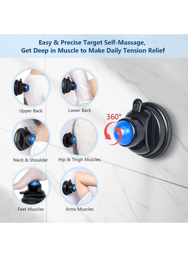 WANDiORY Massage Ball, Mountable Muscle Massage Roller for Pain Relief, Suction Cup Self Back Massager and Trigger Point Massager to Relieve Muscle Knots, Hands-Free - 2 Balls - Image 3