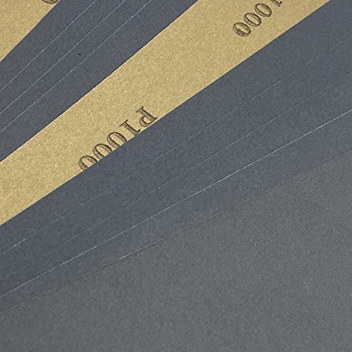 AutKerige 1000 Grit Wet Dry Sandpaper, 9 x 11 Inch Sanding Sheets, 15PCS Premium Silicon Carbide Sand Paper for Wood Metal Ceramic or Auto Polishing and Scratches Removing - Image 3