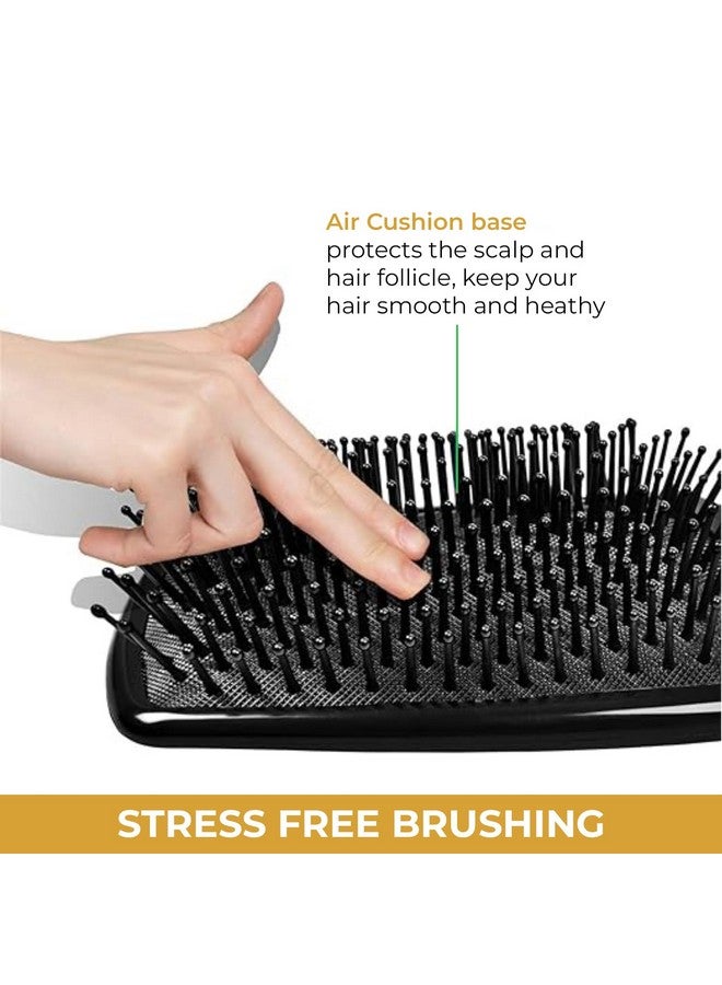 beuni Premium Collection Mini Paddle Hair Brush For Men & Women Black (Pack Of 1) - Image 3