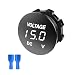 Gasedin DC 1224 V Voltmeter Gauge Mini Digital Display LED Voltage Meter Gauge with Round Panel Waterproof Battery Monitor Indicator for Car Boat Marine Truck White - Image 2