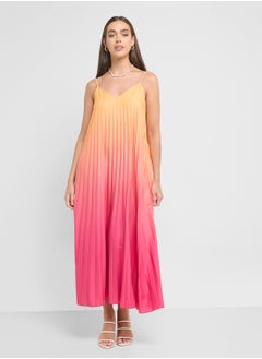 Ginger Strappy Ombre Pleated Dress  - Image 1