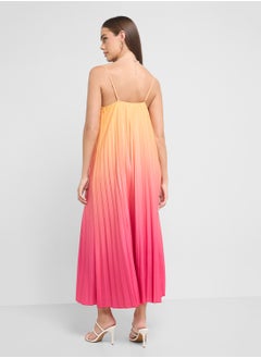 Ginger Strappy Ombre Pleated Dress  - Image 2