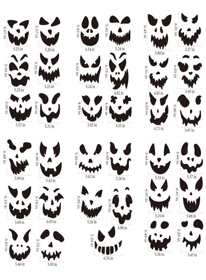 iMagitek 35 Pack Pumpkin Decorating Stickers, Jack-O-Lantern Face Craft Decals for Party Favors, Trick or Treat Decorations, Black - Image 3