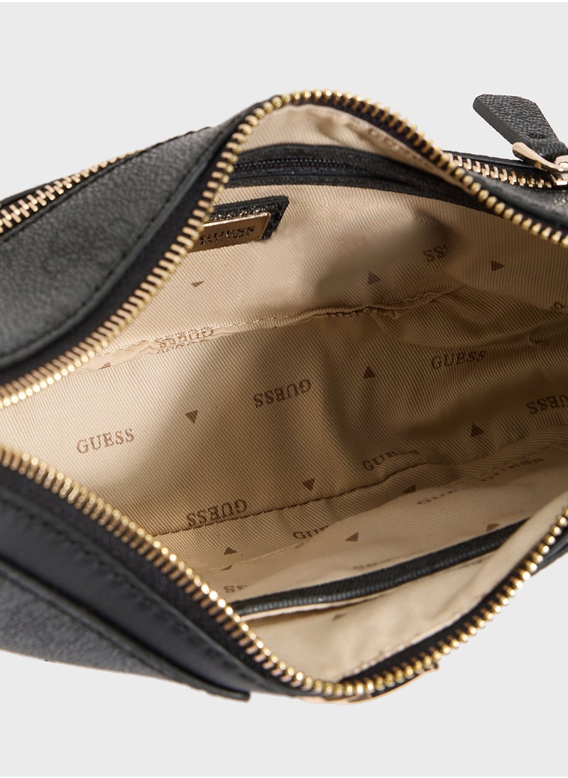 GUESS Orlina Logo Top Zip Hobo Bag  - Image 5