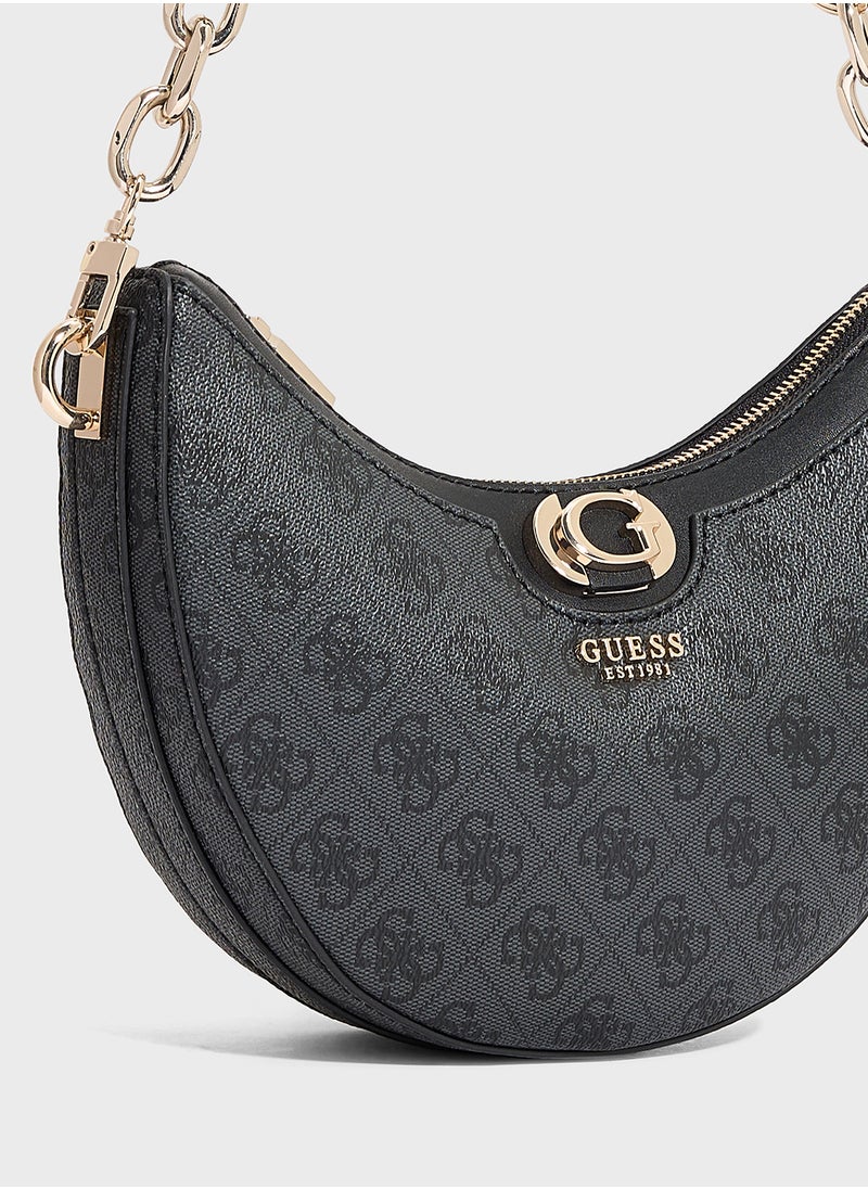GUESS Orlina Logo Top Zip Hobo Bag  - Image 3