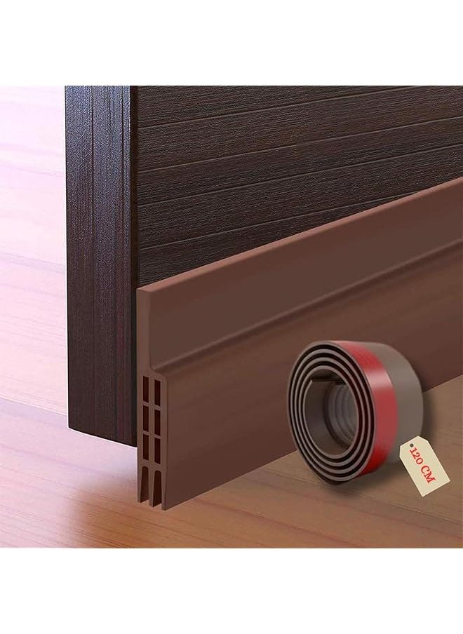 F.A.M.S Door Draft Stopper 120 Cm Length Under Door Seal Door Sweep For Exterior And Interior Doors Door Bottom Draft Blocker Dust And Noise Insulation Brown 1 Pc  - Image 1