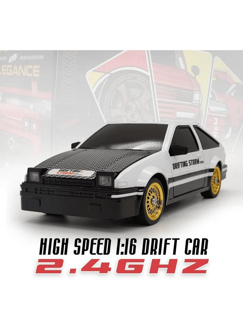 MYTOYS 1:16 Scale 4WD High-Speed Drift RC Car - 2.4GHz Remote Control Drifting Storm Edition with LED Lights & Accessories - white - Image 3