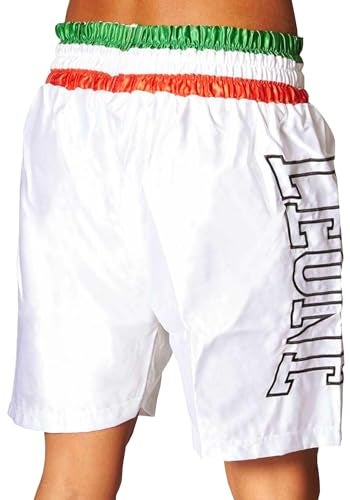 LEONE 1947 Unisex-Adult's Knee Length Regular fit Boxing Shorts, White - Image 2
