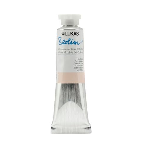 LUKAS Berlin Pro Artists Water Mixable Oil Paint 37 ml Tube Peach Pink, Water Soluble, Lightfast Pigments, Quick Drying, Easy Clean-Up, Eco-Friendly, Professional Quality, 40 Color Range - Image 1