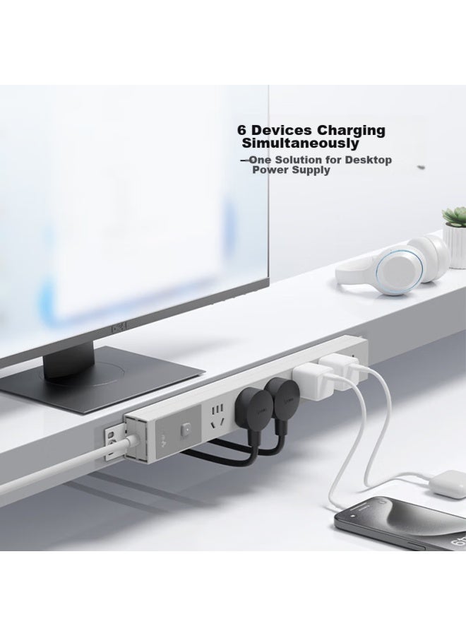 Bull Pdu Desktop Overload Protection Under-desk Gaming Cabinet Socket/power Strip/extension Cord/strip/power Bar/terminal Block, 6 Outlets With Master Switch, 5-meter Specification, Gne-p106e - Image 3