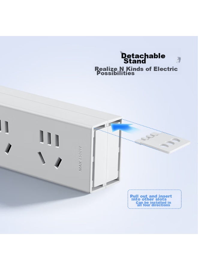 Bull Pdu Desktop Overload Protection Under-desk Gaming Cabinet Socket/power Strip/extension Cord/strip/power Bar/terminal Block, 6 Outlets With Master Switch, 5-meter Specification, Gne-p106e - Image 4