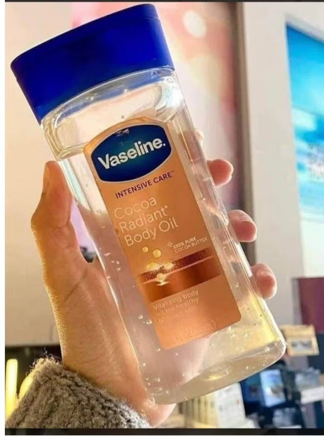 Vaseline Body oil moisturizes and softens the skin with pure cocoa butter 200ml - Image 2