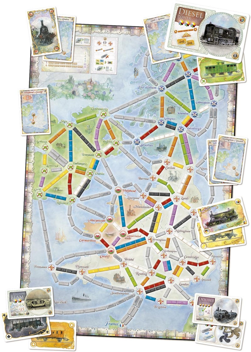 Days of Wonder Ticket to Ride United Kingdom + Pennsylvania Board Game EXPANSION - Strategy Game, Family Game for Kids & Adults, Ages 8+, 2-5 Players, 30-60 Minute Playtime, Made by Days of Wonder - Image 2