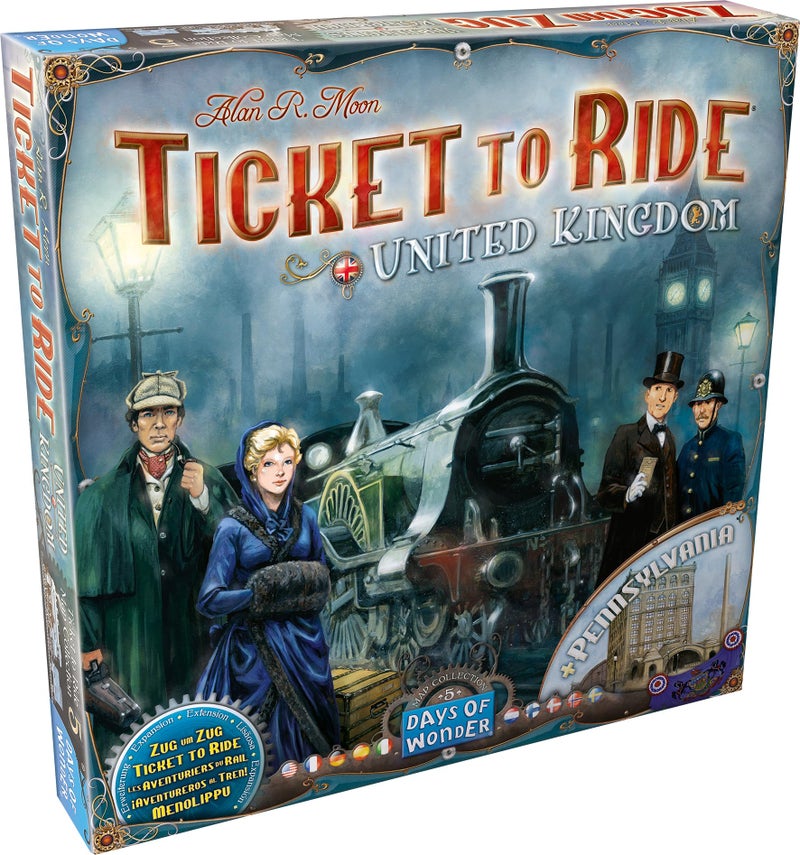 Days of Wonder Ticket to Ride United Kingdom + Pennsylvania Board Game EXPANSION - Strategy Game, Family Game for Kids & Adults, Ages 8+, 2-5 Players, 30-60 Minute Playtime, Made by Days of Wonder - Image 1
