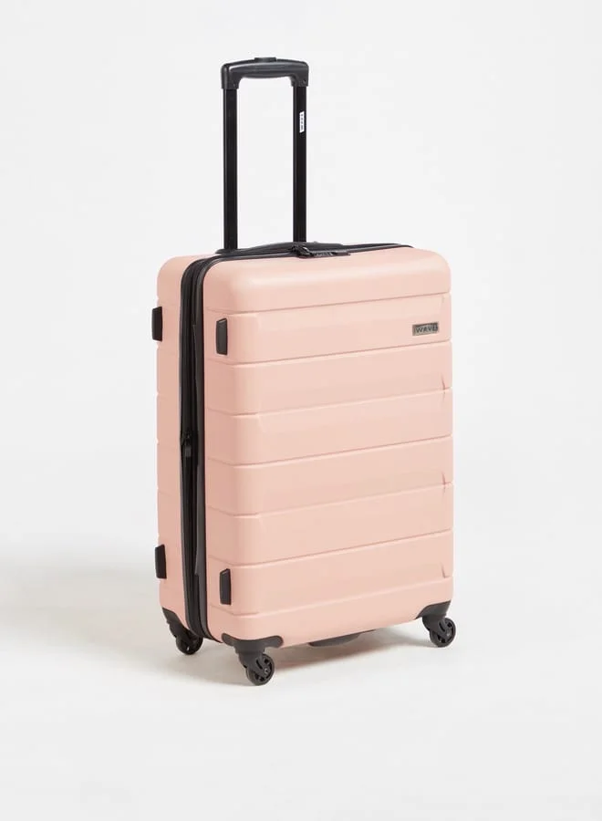 Wave Textured Hardcase Luggage Trolley Bag with Retractable Handle - Set of 3
