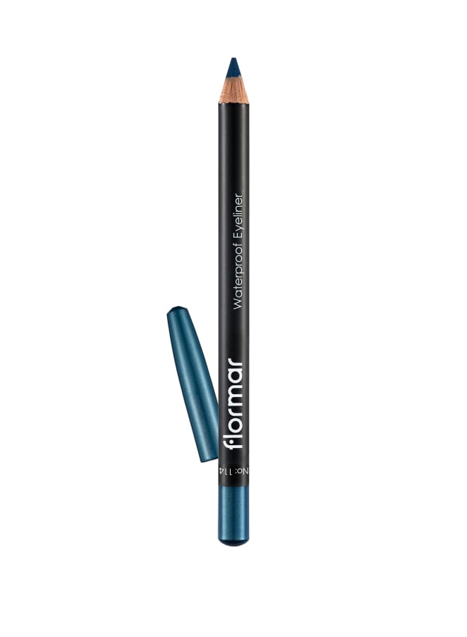 flormar Waterproof Eyeliner – 114 Blue Sky – Waterproof Pencil Eyeliner, Precise Tip, Long-Wear Smooth Application 114-BLUE SKY - Image 1