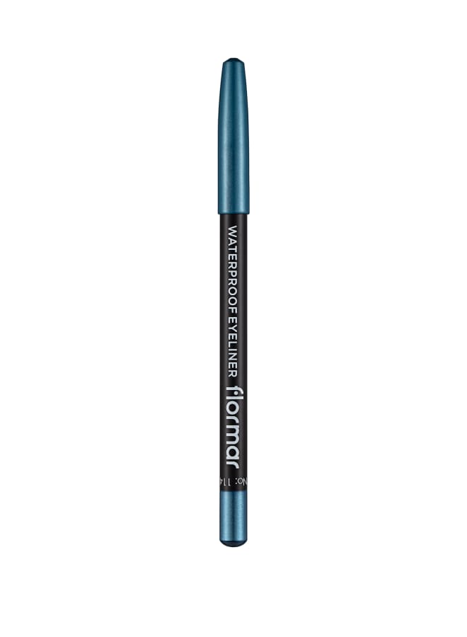 flormar Waterproof Eyeliner – 114 Blue Sky – Waterproof Pencil Eyeliner, Precise Tip, Long-Wear Smooth Application 114-BLUE SKY - Image 3