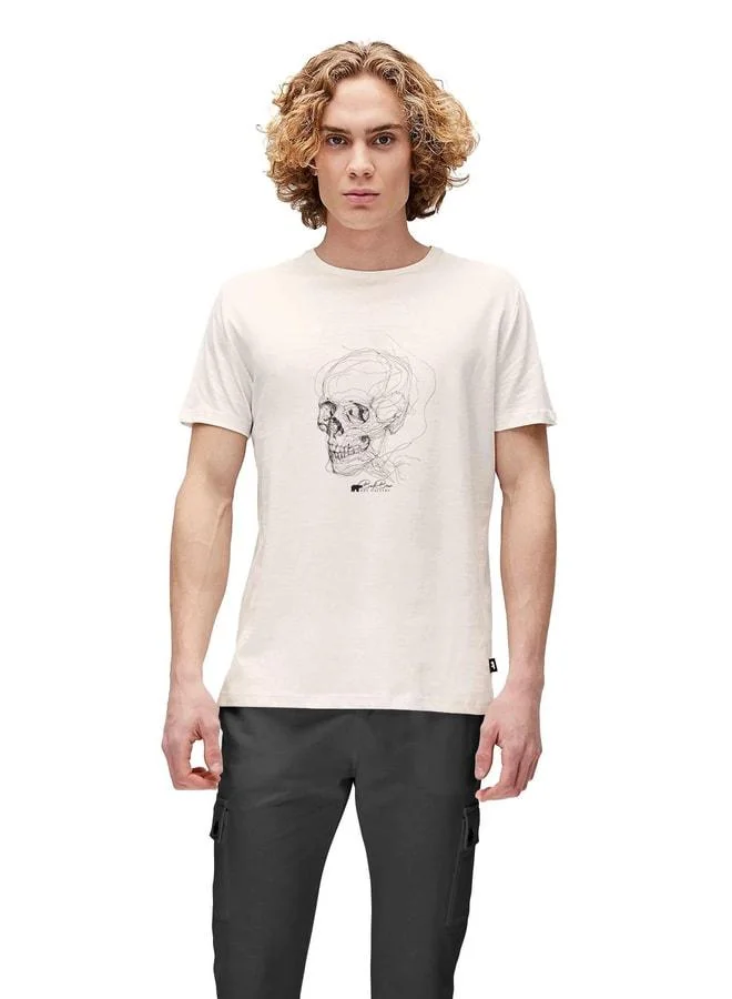 Bad Bear Reborn White Men's Printed T-Shirt.