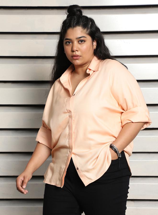 HIGH STAR Plus Size Spread Collar Boxy Fit Casual Shirt by Styli  - Image 2
