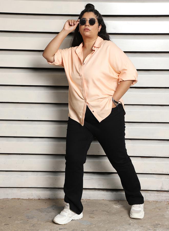 HIGH STAR Plus Size Spread Collar Boxy Fit Casual Shirt by Styli  - Image 5