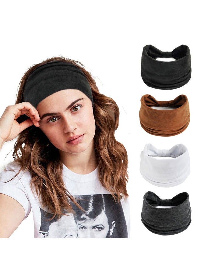 HAWAWA Wide Headbands for Women 8 Pack Non Slip Stylish Head Bands Boho Thick Large Headwraps for Wigs Cute Hair Bands Stretchy Fashion Summer Hair Accessories Color Assorted  - Image 5
