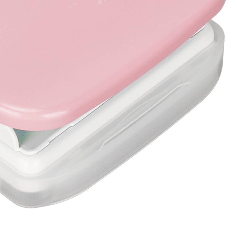 Manual Cinch Book Binding Machine High Accuracy 6 Holes Mini Tool for Home Office Alloy Steel AB Suitable /B5/A5 Flipchart Inner Pages Punching (Pink) - Image 3