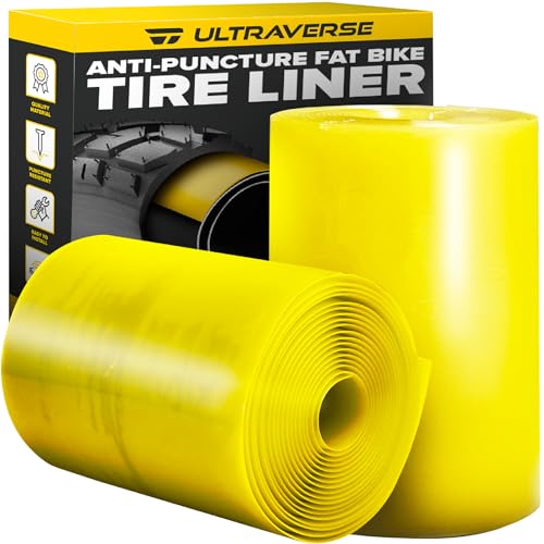 Ultraverse Fat Tire Liners Tube Protection Against Flats, 20, 24 and 26 inch x 4.0 tire Size, Durable Extruded Plastic Shield for Puncture Free Bike Rides – 2 Pack - Image 1