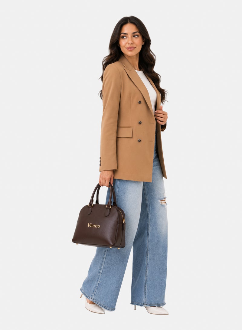 Vicino Chic Double-Button Tailored Blazer for Women - Image 3