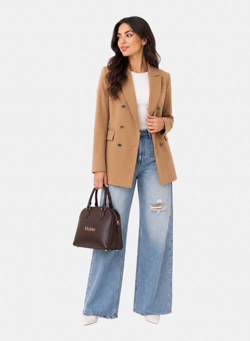 Vicino Chic Double-Button Tailored Blazer for Women - Image 1