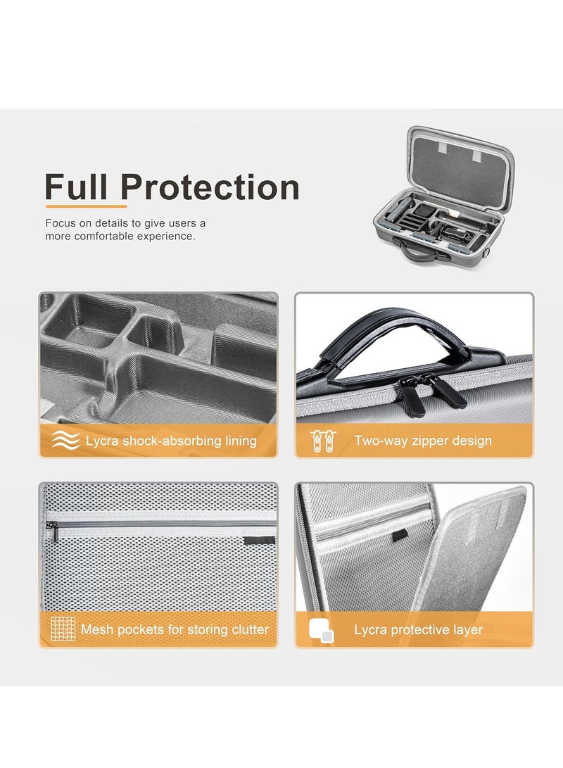 Carry Case for Insta360 X4, Camera Case, Professional Camera Backpack, Portable PU Storage, Protective Bag Travel Case for Insta360 X4 Accessories with Large Capacity - Image 5