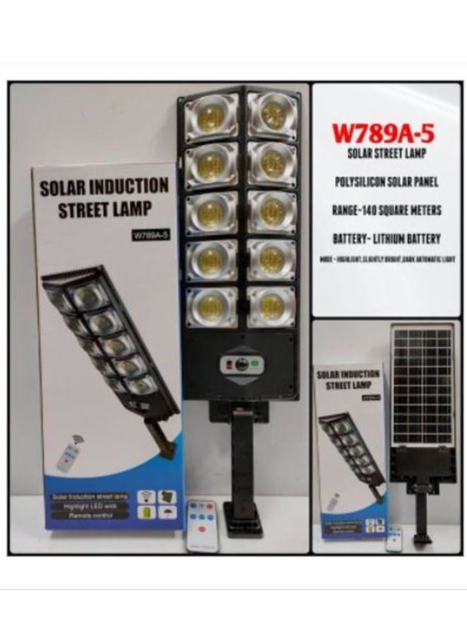 W789A-5 Two Rows Street Lamp Solar Powered Induction Garden Light - Image 1