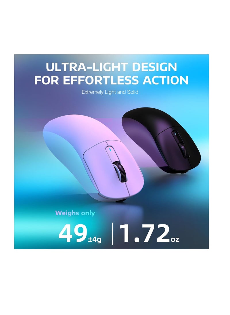 Attack Shark ATTACK SHARK X3 Wireless Gaming Mouse 49g Ergonomic Computer Mouse Triple Modes PAW3395 26K DPI Optical Sensor  - Image 3