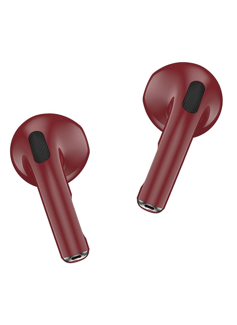 Xcell Soul11 True Wireless Earbuds with Lightning Charging | Clear Sound Deep Bass, Auto-Connectivity | 5Hr Talk/Playtime + 100Hr Standby | iOS/Android Compatible Splash-Proof TWS – Maroon