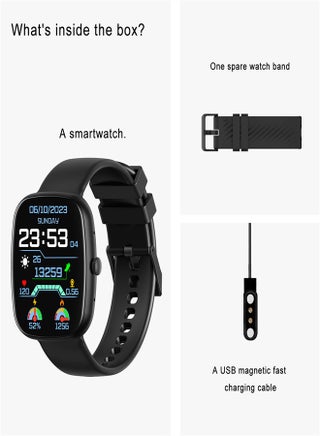 PEJE Smart Watch for Men - 1.83" Display, Prayer Alerts & Arabic Support, Bluetooth Calls, IP68 Waterproof, SpO2/HR/Sleep Monitor, 123+ Sports Modes, 7-Day Battery, iOS/Android Compatible  (Black) - view 2