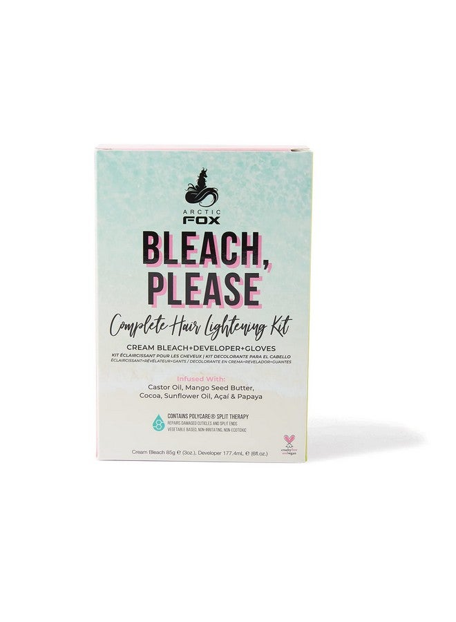 أركتيك فوكس مجموعة تفتيح الشعر Bleach Please من ARCTIC FOX، كريم تفتيح الشعر، 35 Volume Developer وقفازات خالية من اللاتكس، معززة بـ Acai وCocoa وSunflower Oil وPapaya! نباتية وخالية من القسوة - Image 2
