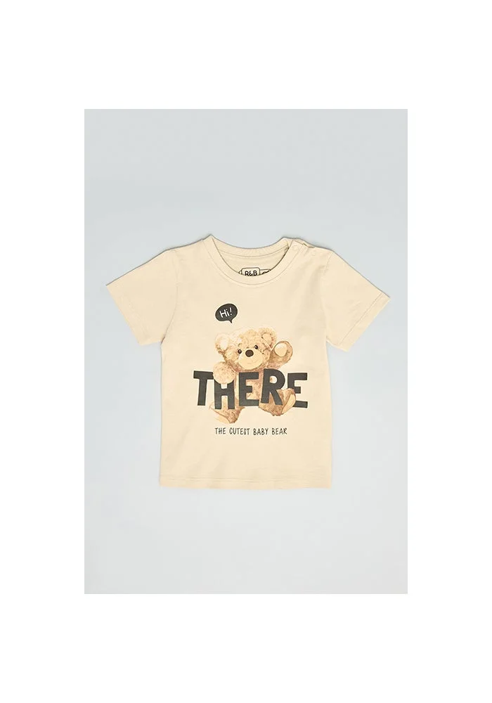 R&b Printed T-Shirt with Crew Neck and Short Sleeves
